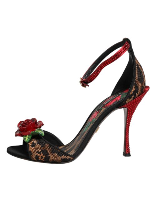 9530489.jpeg Dolce & Gabbana pruunid leopardimustriga kristallroosidega sandaalid