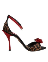 Dolce & Gabbana pruunid leopardimustriga kristallroosidega sandaalid