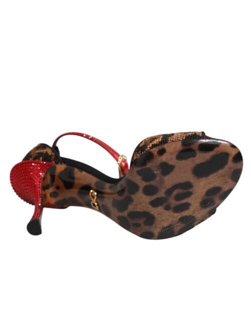 9530491.jpeg Dolce & Gabbana pruunid leopardimustriga kristallroosidega sandaalid