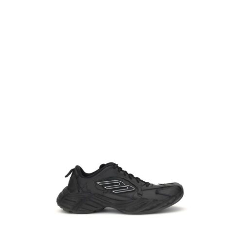 Balenciaga Black Calf Leather Bos Taurus Athletic Sneakers