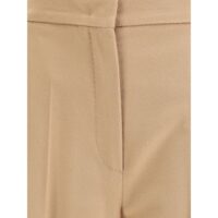 Max Mara Beige Fleece Wool Casual Pants