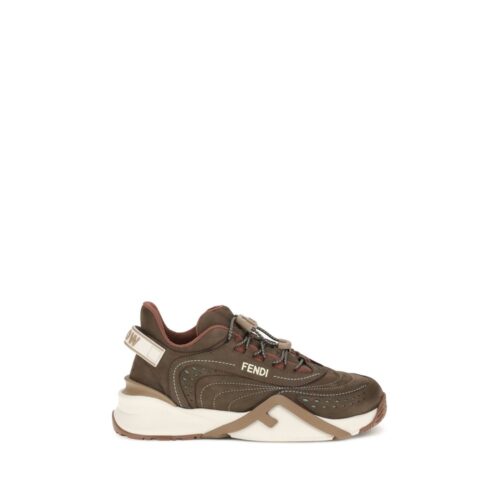 Fendi Brown Athletic Sneakers Flow Mix