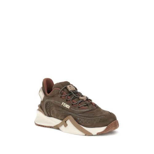 Fendi Brown Athletic Sneakers Flow Mix