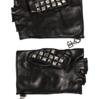 Dolce & Gabbana mustad neetidega meeste sõrmedeta kindad 8 Dolce & Gabbana mustad neetidega meeste sõrmedeta kindad