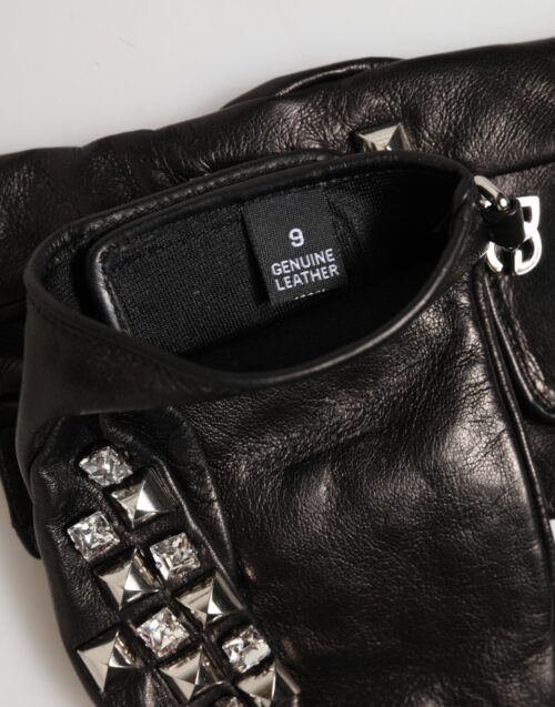 Dolce & Gabbana mustad neetidega meeste sõrmedeta kindad 5 Dolce & Gabbana mustad neetidega meeste sõrmedeta kindad