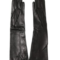 9649290.jpeg Dolce & Gabbana mustad nahast kaunistatud pikad labakindad