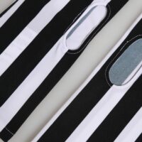 Dolce & Gabbana mustvalged nailonist sõrmedeta randmepikkused kindad