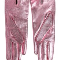 Dolce & Gabbana roosad nahast DG logoga randmepikkused labakindad