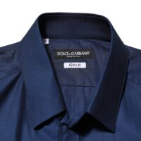 9651451.jpeg Dolce & Gabbana sinine puuvillane kraega meeste GOLD triiksärk