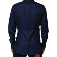 9651454.jpeg Dolce & Gabbana sinine puuvillane kraega meeste GOLD triiksärk