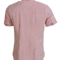 Dolce & Gabbana punase-valge triibuline puuvillane lühikeste varrukatega särk