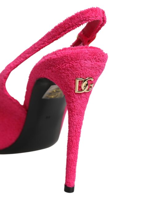 Dolce & Gabbana roosad seemisnahast slingback-kontsad