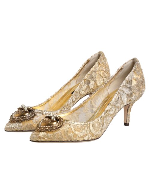 Dolce & Gabbana Gold Taormina Lace DEVOTION kontsakingad