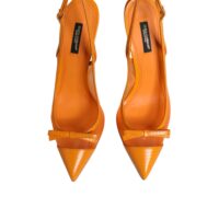 Dolce & Gabbana oranžid nahast võrkkangaga slingback-kontsad