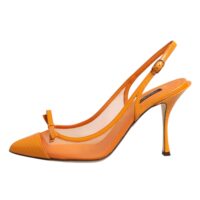 Dolce & Gabbana oranžid nahast võrkkangaga slingback-kontsad