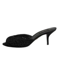 Dolce & Gabbana mustad tikandiga kontsslipperid