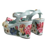 Dolce & Gabbana rohelised lillelised kiilkonts-sandaalid pahkluurihmaga