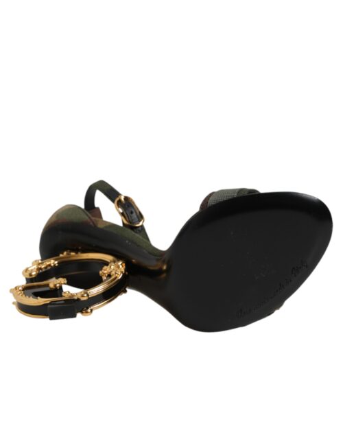 9660805.jpeg Dolce & Gabbana mitmevärvilised DG logoga kontssandaalid kamo mustriga