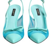 9660982.jpeg Dolce & Gabbana helesinised nahast ja võrkmaterjalist slingback-kontsakingad