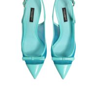 9660983.jpeg Dolce & Gabbana helesinised nahast ja võrkmaterjalist slingback-kontsakingad