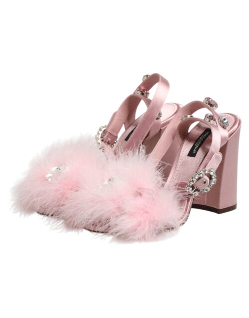 Dolce & Gabbana roosad litrite ja pahkluurihmaga sandaalid