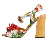 Dolce & Gabbana mitmevärvilised lillelised kristallkaunistustega sandaalid