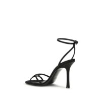9676276.jpeg Jimmy Choo Black Calf Leather Bos Taurus Stiletto Heel Sandals