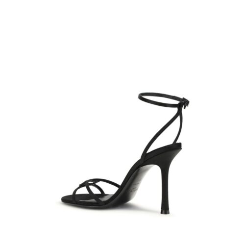 9676276.jpeg Jimmy Choo Black Calf Leather Bos Taurus Stiletto Heel Sandals