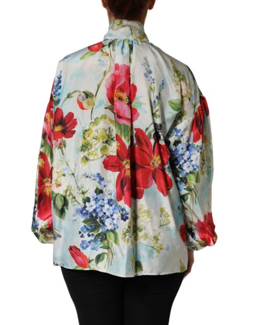 Dolce & Gabbana mitmevärviline lilleline pikkade varrukatega pluus