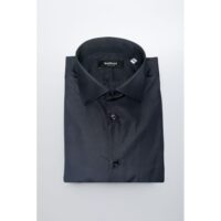 Baldinini Trend musta värvi meeste puuvillane särk