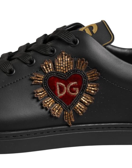 Dolce & Gabbana mustad südamekaunistustega tossud