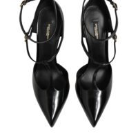 9706962.jpeg Dolce & Gabbana mustad nahast T-STRAPS kõrged sandaalid