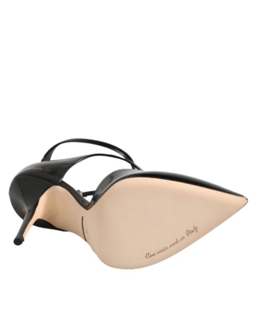 9706967.jpeg Dolce & Gabbana mustad nahast T-STRAPS kõrged sandaalid