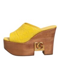 9707497.jpeg Dolce & Gabbana kollased nahast puidust kiilkontsaga mule-sandaalid