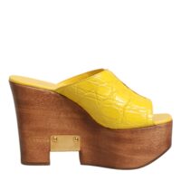9707498.jpeg Dolce & Gabbana kollased nahast puidust kiilkontsaga mule-sandaalid