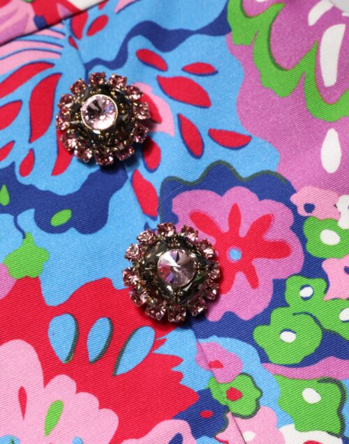 Dolce & Gabbana mitmevärvilised lillelised nööpidega kõrge vöökohaga minipüksid