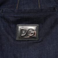 Dolce & Gabbana tumesinine puuvillane A-lõikeline teksapluus seelik