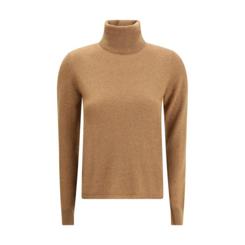 Max Mara Brown Wool Turtleneck