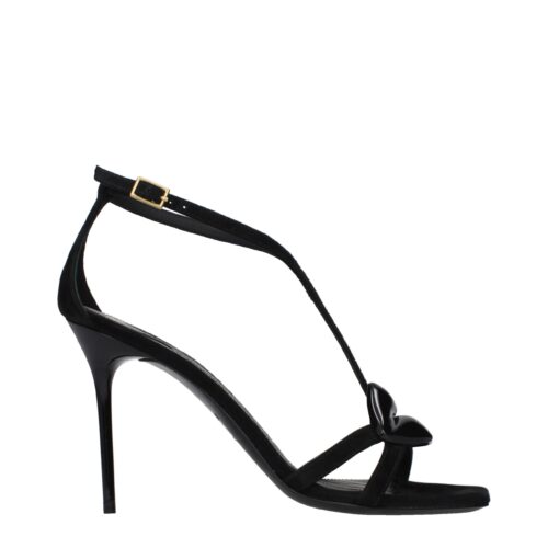 Balmain Mustad stiletto-kontsaga sandaalid
