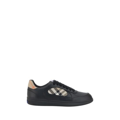 9835909.jpeg Burberry Black Calf Leather Bos Taurus Low Top Sneakers