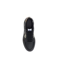 9835916.jpeg Burberry Black Calf Leather Bos Taurus Low Top Sneakers