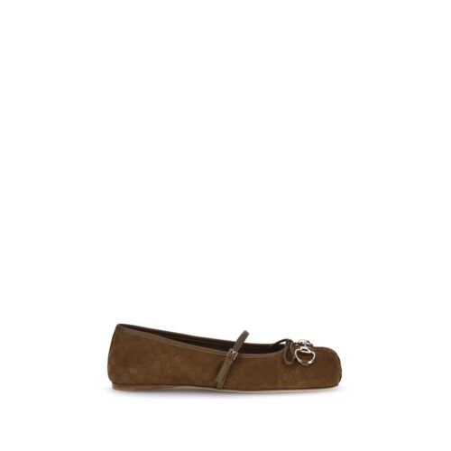 9836038.jpeg Gucci Brown Goatskin Ballet Flats