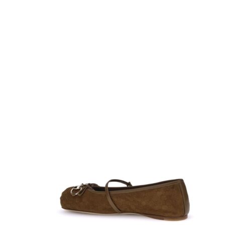 9836041.jpeg Gucci Brown Goatskin Ballet Flats