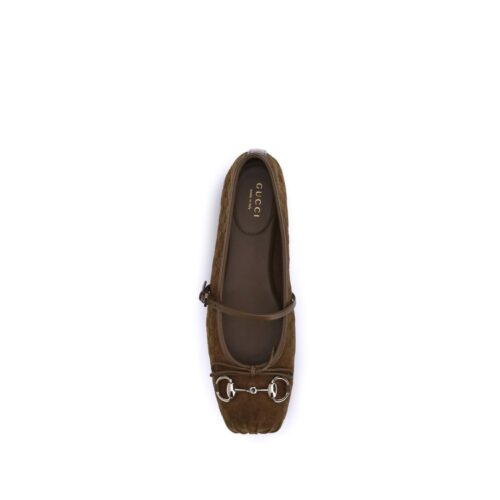 9836042.jpeg Gucci Brown Goatskin Ballet Flats