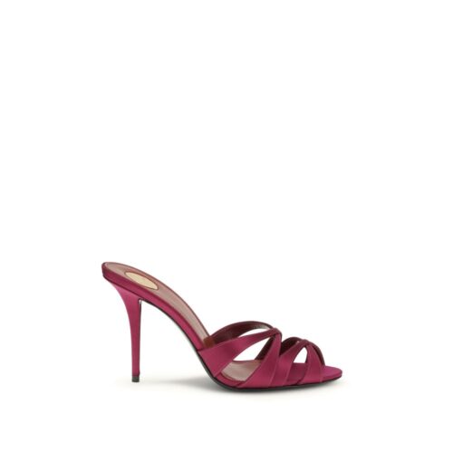 Saint Laurent Bordeaux siidist stilettokontsaga sandaalid