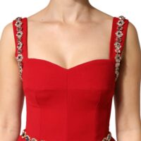 Dolce & Gabbana roosa kaunistatud merineitsi lõikega sheath-kleit