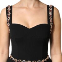 Dolce & Gabbana must kaunistustega merineitsi lõikega kleit