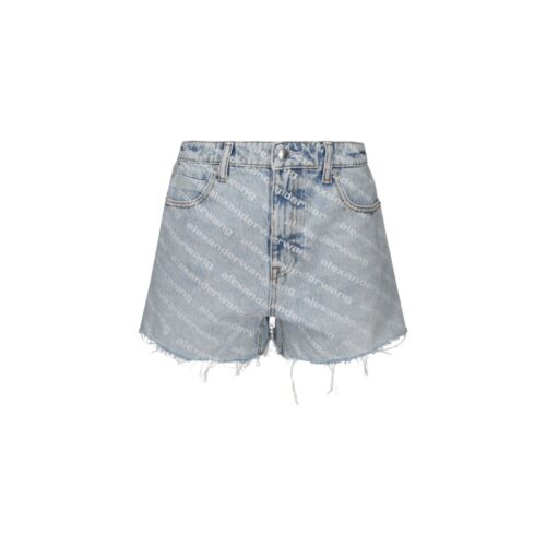 9890688.jpeg Alexander Wang Blue Cotton Bermuda Shorts