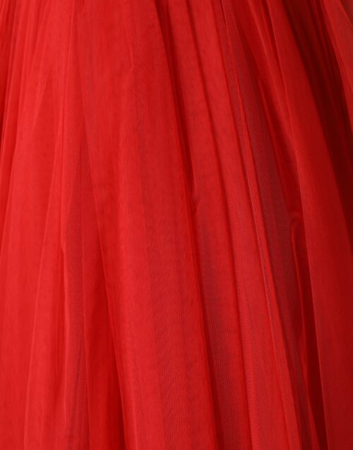 9890820.jpeg Dolce & Gabbana punane õlaltt paljastav A-lõikeline lilleline õhtukleit