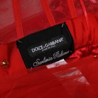 9890821.jpeg Dolce & Gabbana punane õlaltt paljastav A-lõikeline lilleline õhtukleit
